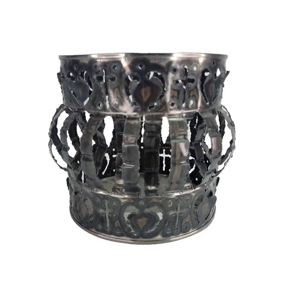 VTG Tin Can Luminary Candle Holder‎ 6